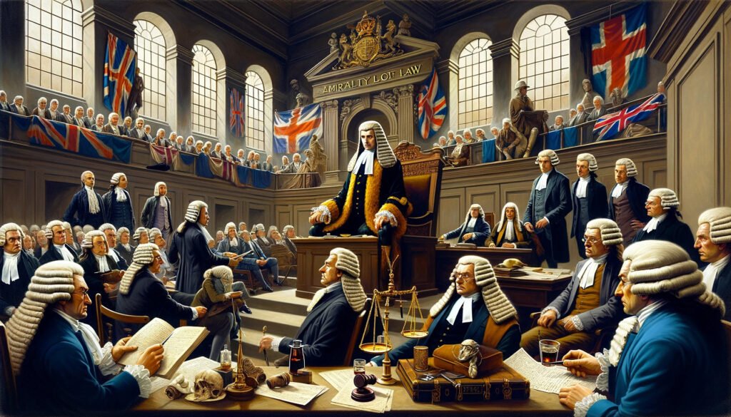 1765 depicting the integration of Admiralty Law into English Common Law to create Equity Law.