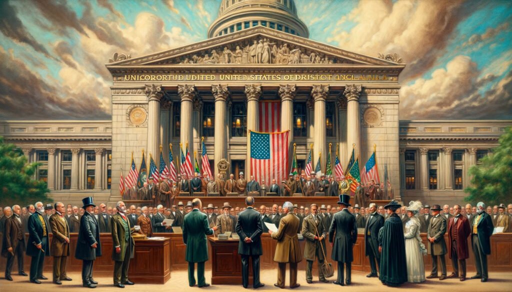 June 29, 2017, depicting representatives of the unincorporated United States of America visiting The United States